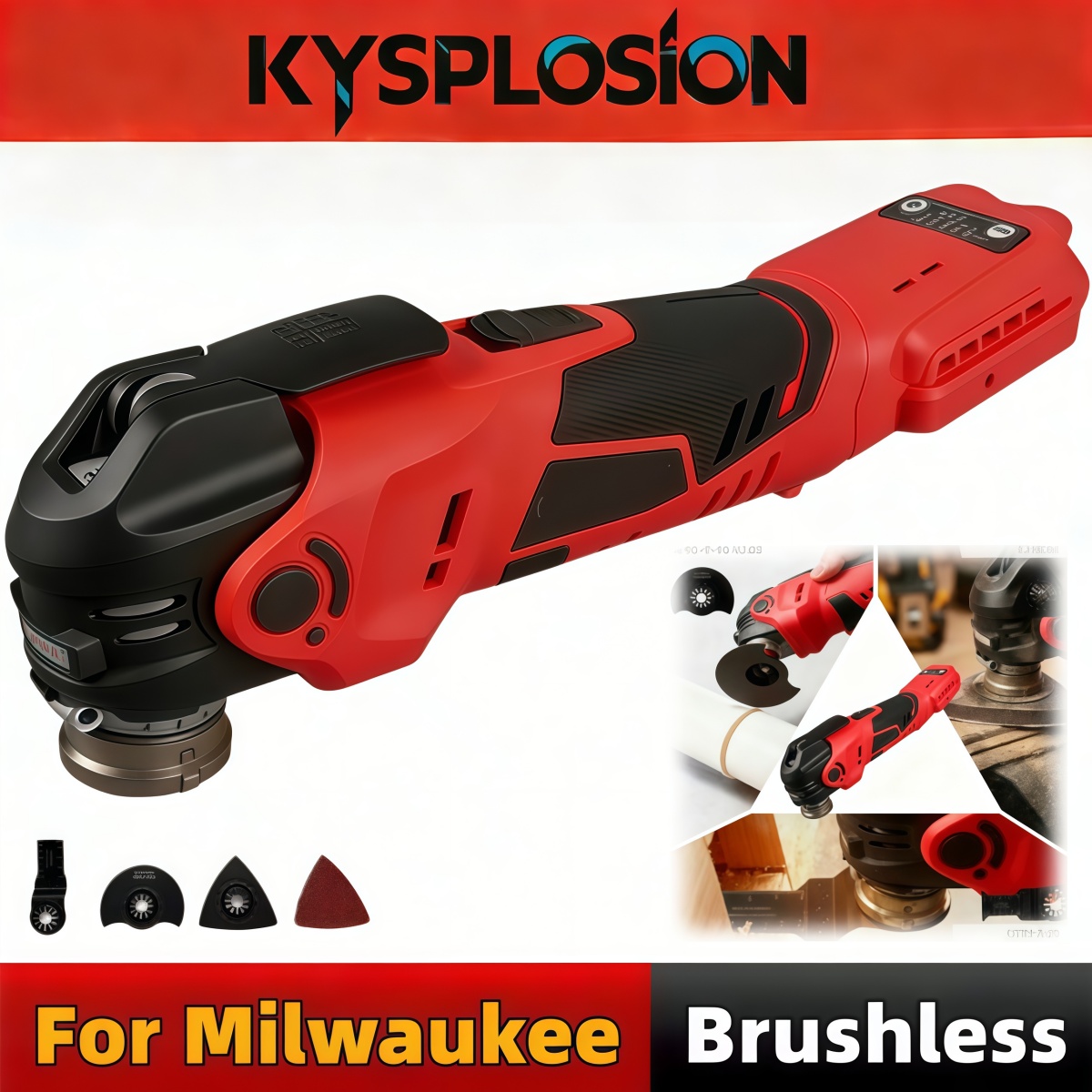 Oscillating Multi Tool - 5-скоростной бесщеточный аккумуляторный осциллирующий мультиинструмент (электропила-лопата)