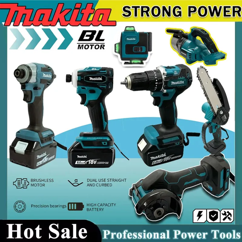Power Tools Total - Набор аккумуляторных электроинструментов Makita: портативный ударный