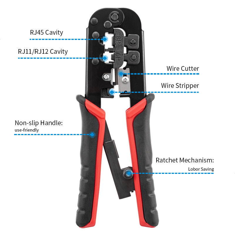 Клещи для обжима RJ45, RJ11, R – обзор и цена Power Tools America